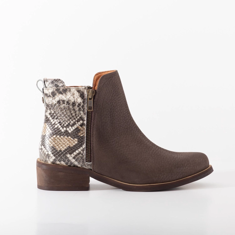 BOTIN CUERO MUJER  LENA CAFE - 1