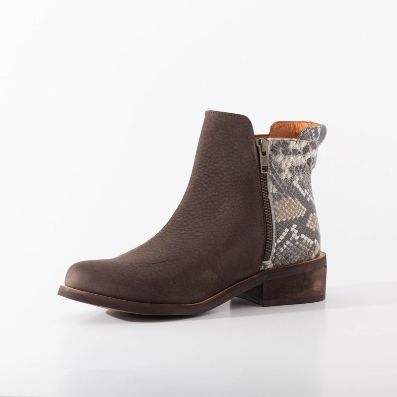 BOTIN CUERO MUJER  LENA CAFE - 4