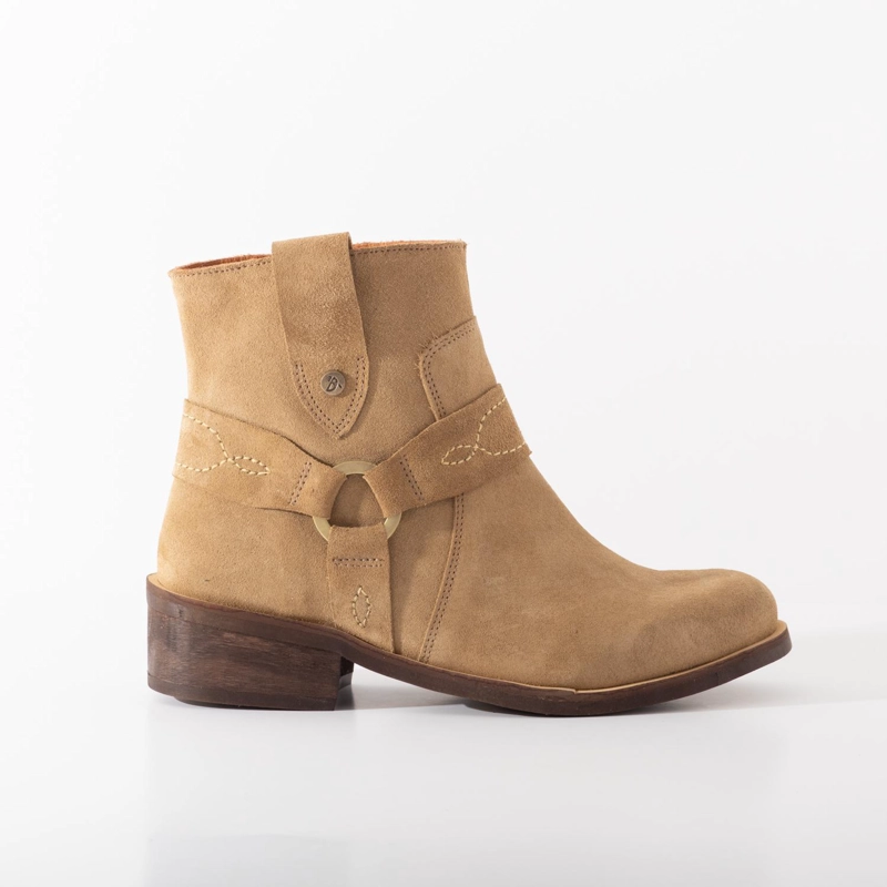 BOTIN CUERO MUJER  MELIA CAMEL - 1