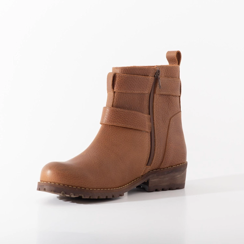 BOTIN CUERO MUJER  SALLY CAFE - 3