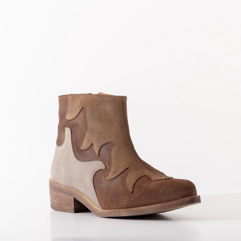 BOTIN CUERO MUJER  POLEO TAUPE - 4