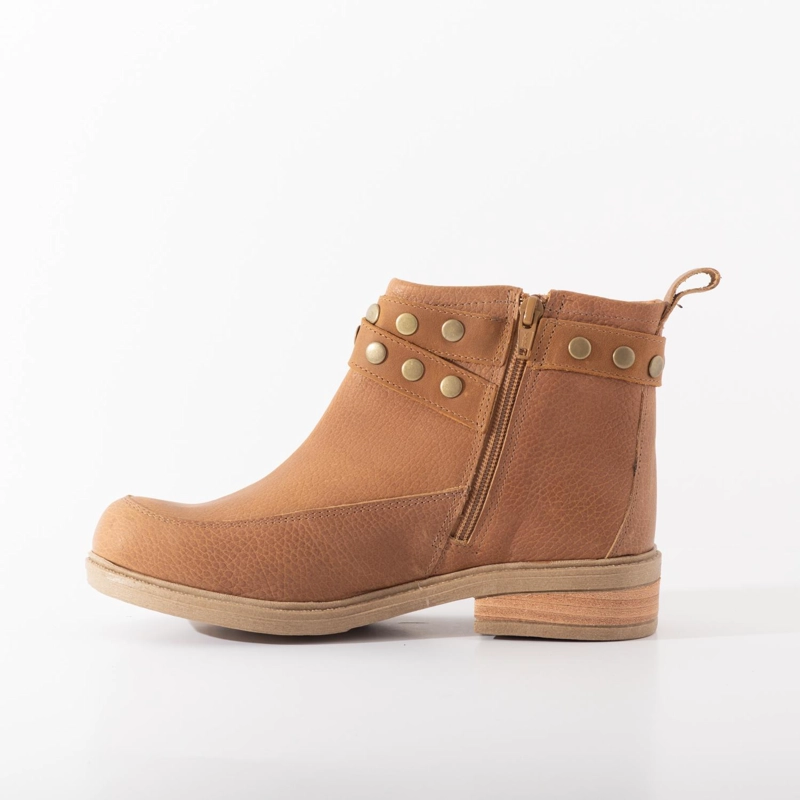BOTIN CUERO MUJER  CUA CAMEL - 2