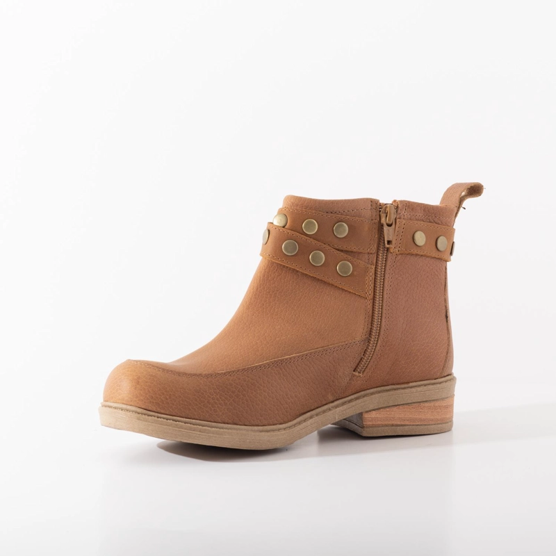 BOTIN CUERO MUJER  CUA CAMEL - 4