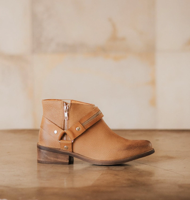 BOTIN CUERO MUJER  MARGOT CAMEL - 1