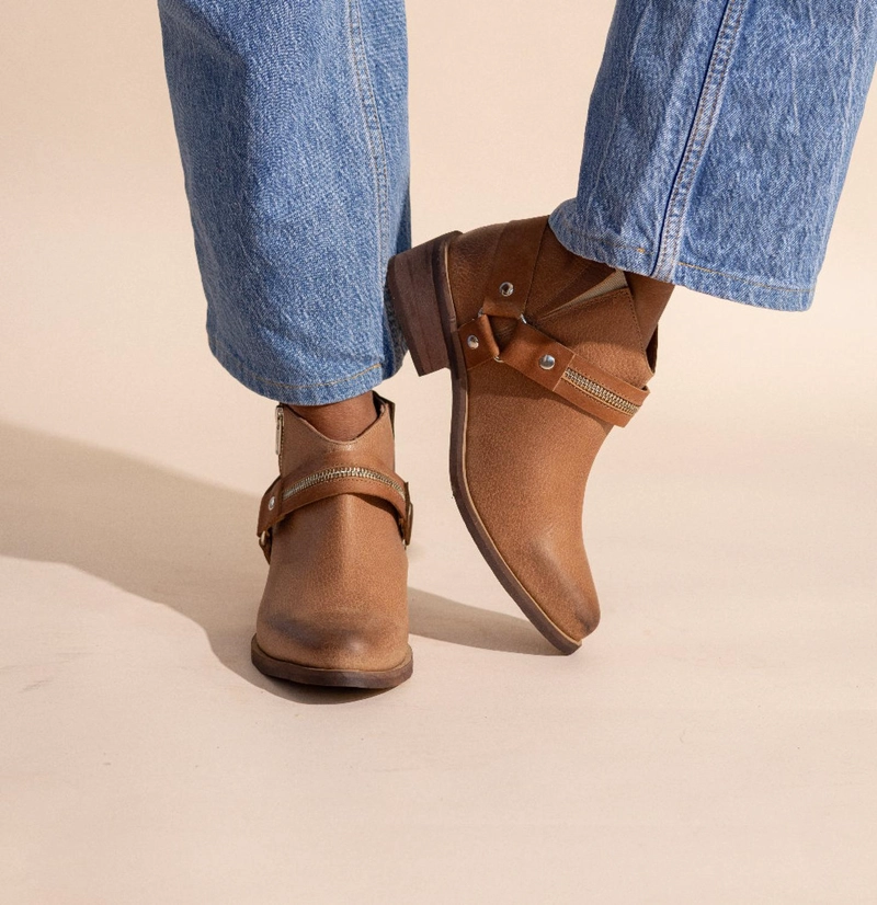 BOTIN CUERO MUJER  MARGOT CAMEL - 2