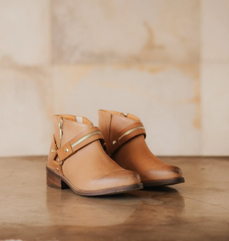 BOTIN CUERO MUJER  MARGOT CAMEL - 4