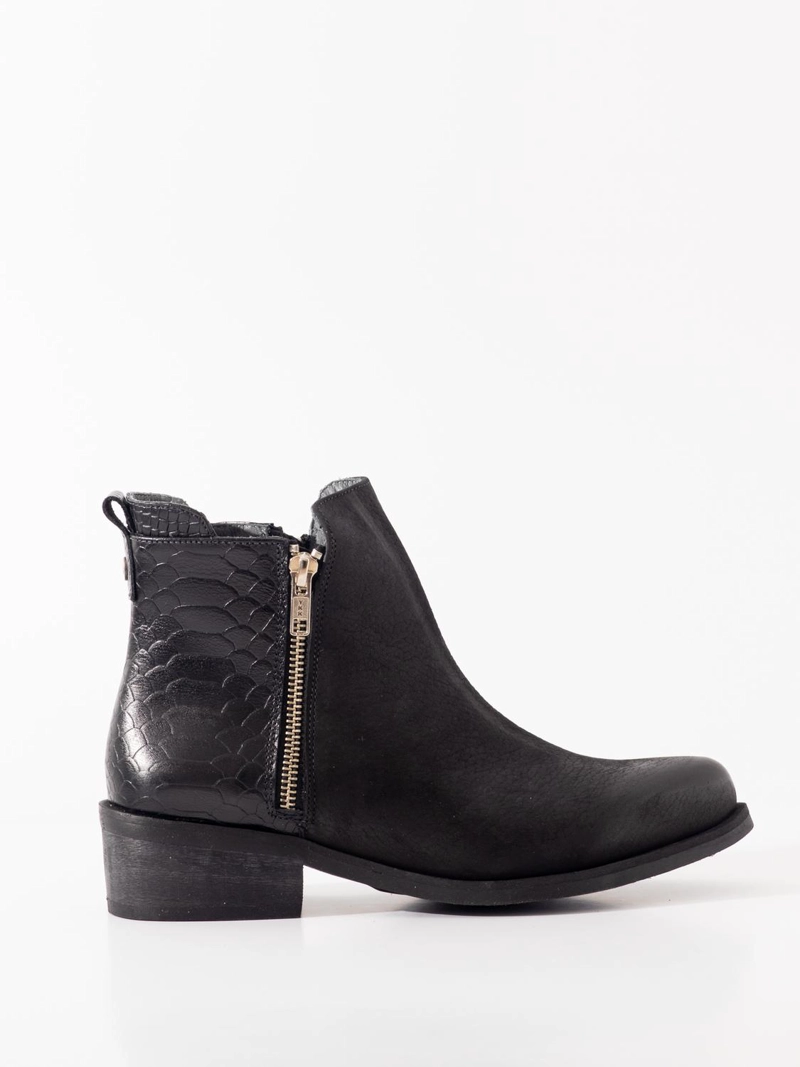 BOTIN CUERO MUJER  LENA NEGRO - 1
