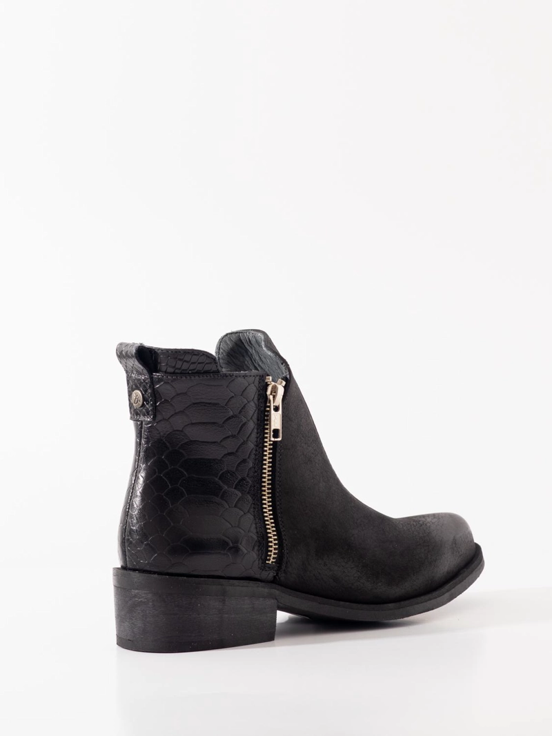 BOTIN CUERO MUJER  LENA NEGRO - 2
