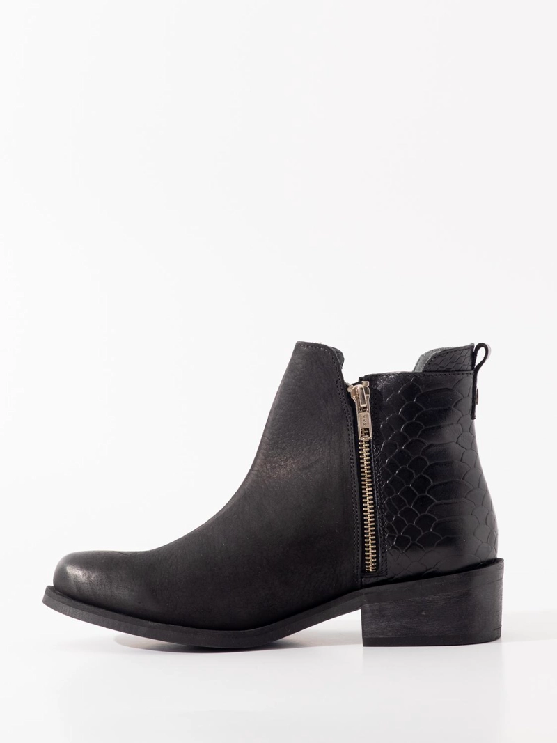 BOTIN CUERO MUJER  LENA NEGRO - 3