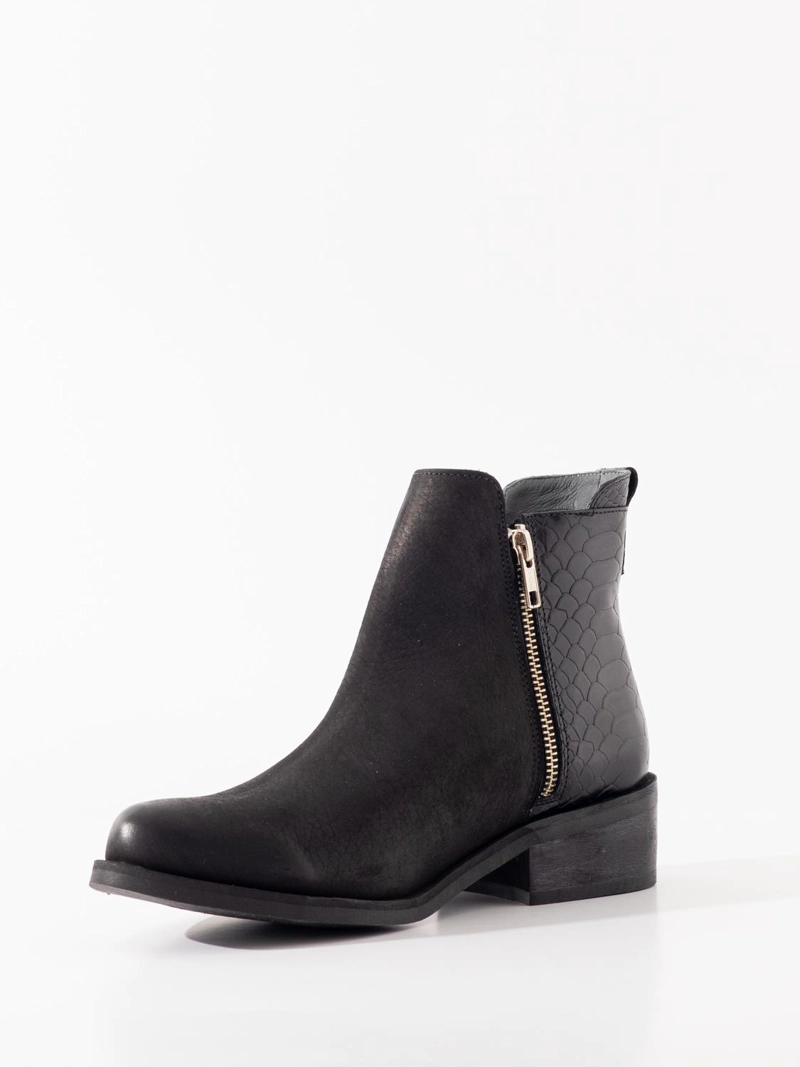 BOTIN CUERO MUJER  LENA NEGRO - 4