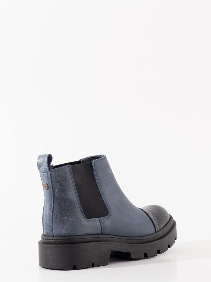 BOTIN CUERO MUJER  CELIA AZUL - 2