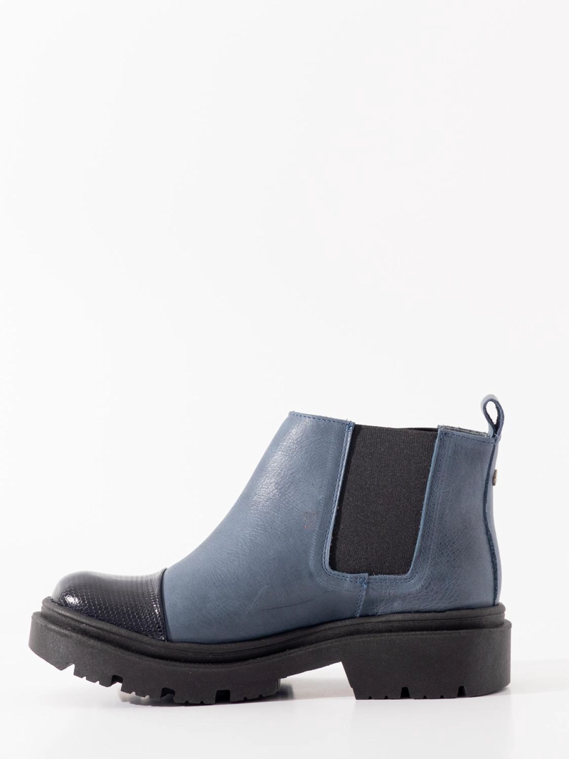 BOTIN CUERO MUJER  CELIA AZUL - 3