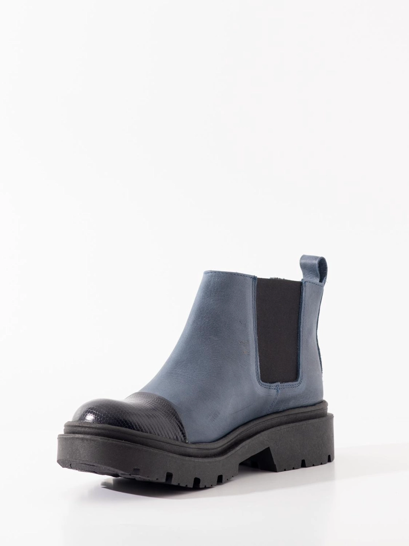 BOTIN CUERO MUJER  CELIA AZUL - 4