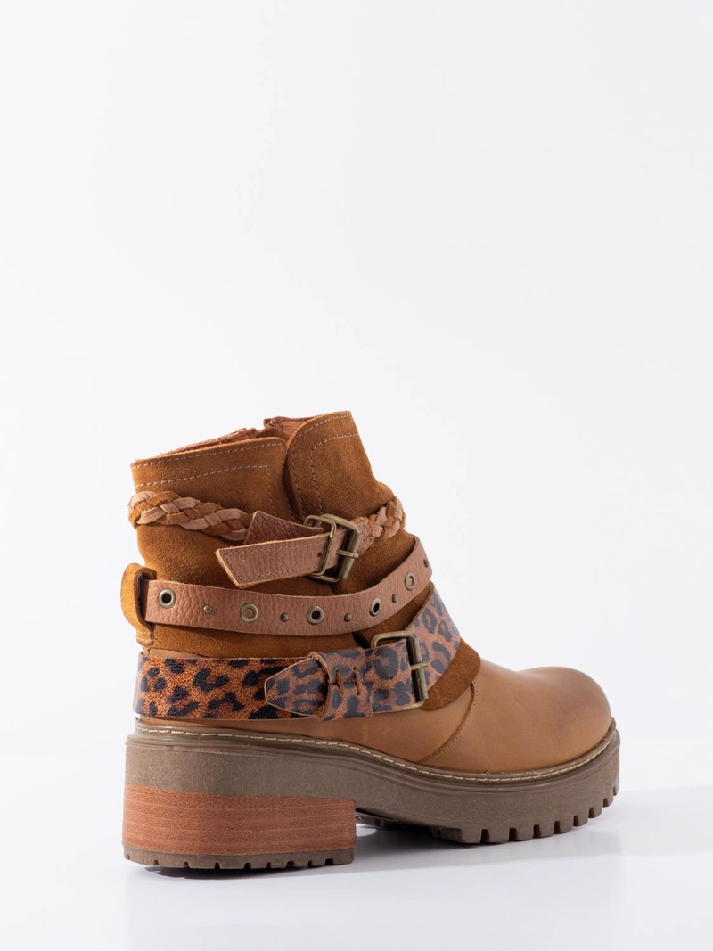 BOTIN CUERO MUJER  QUELTEHUE PRINT CAMEL - 2