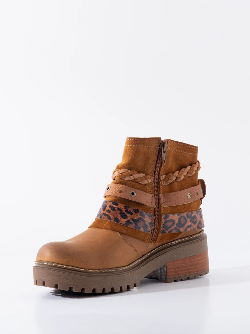 BOTIN CUERO MUJER  QUELTEHUE PRINT CAMEL - 4