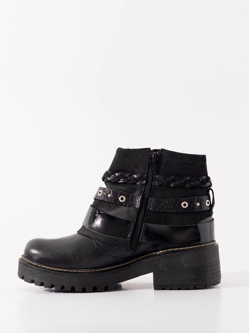 BOTIN CUERO MUJER  QUELTEHUE NEGRO - 3