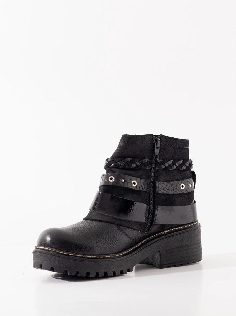 BOTIN CUERO MUJER  QUELTEHUE NEGRO - 4