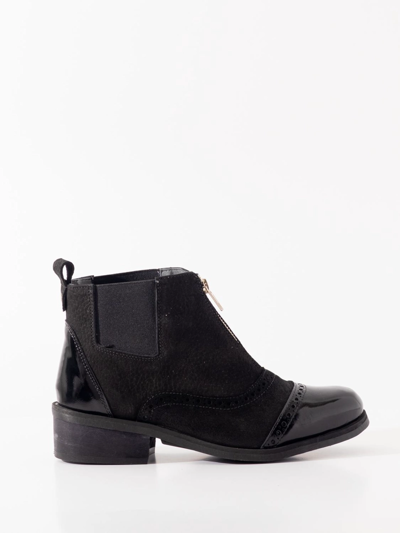 BOTIN CUERO MUJER  DIANA NEGRO - 1