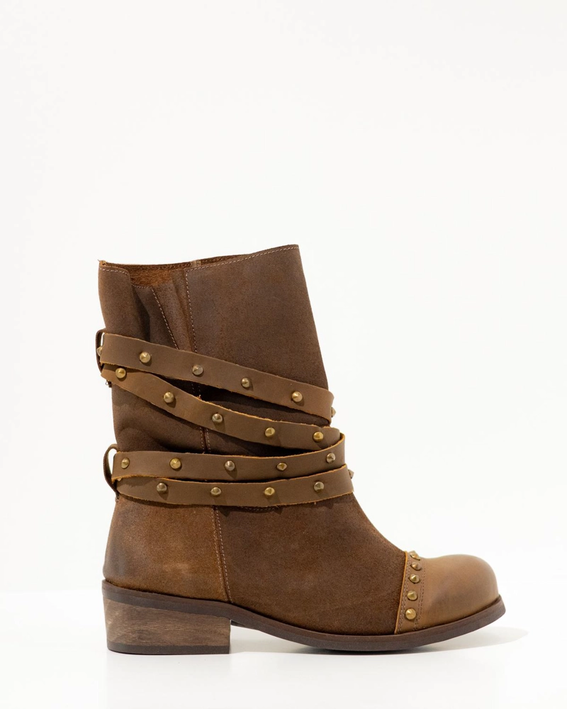 BOTA CUERO MUJER  CLAVEL CAFE - 1