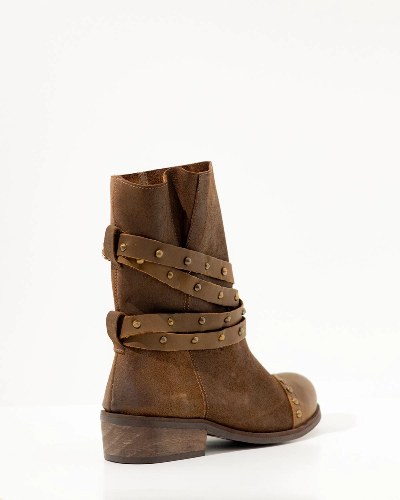 BOTA CUERO MUJER  CLAVEL CAFE - 2