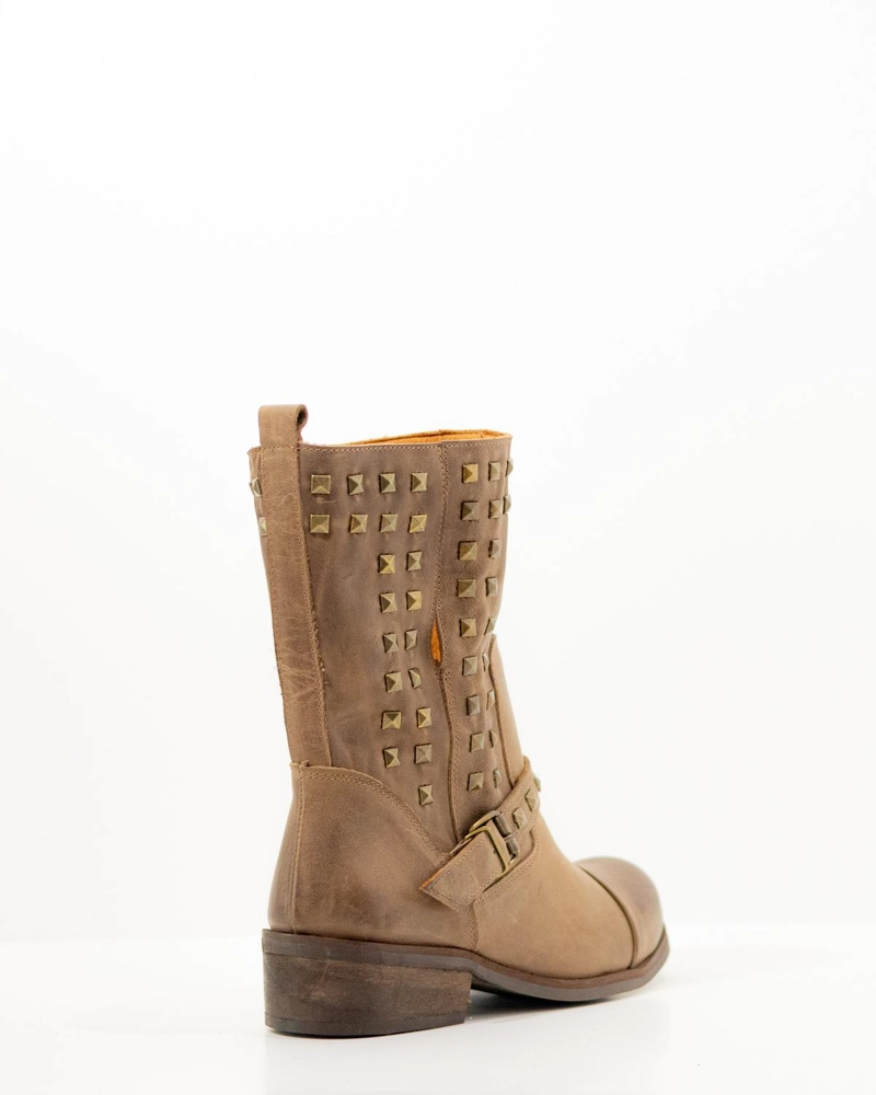 BOTA CUERO MUJER  BARI TAUPE - 2