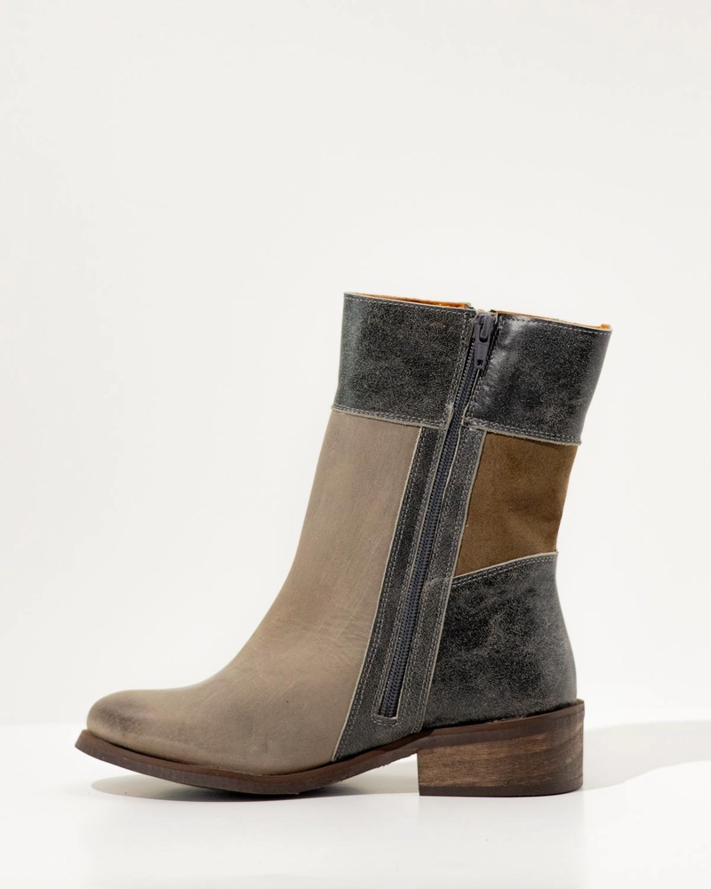 BOTA CUERO MUJER  LENCA GRIS - 3
