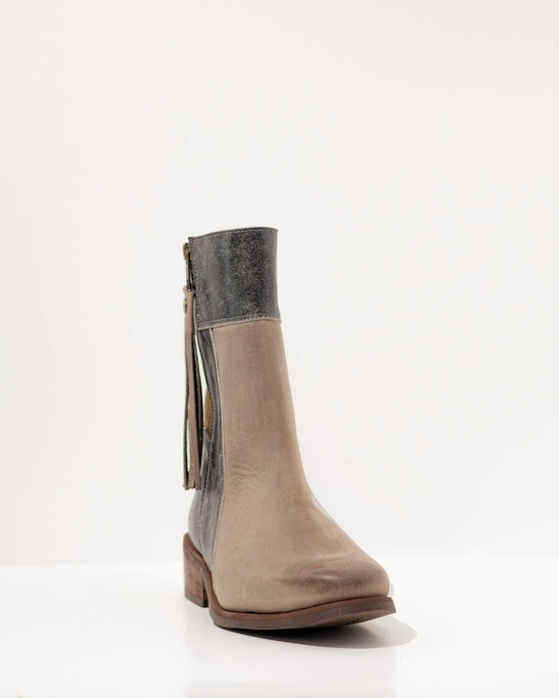 BOTA CUERO MUJER  LENCA GRIS - 4
