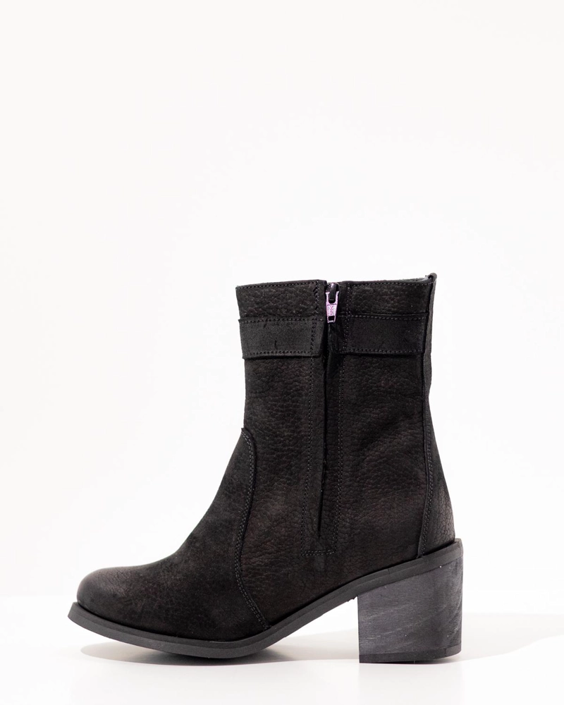 BOTA CUERO MUJER SALVIA NEGRO - 3