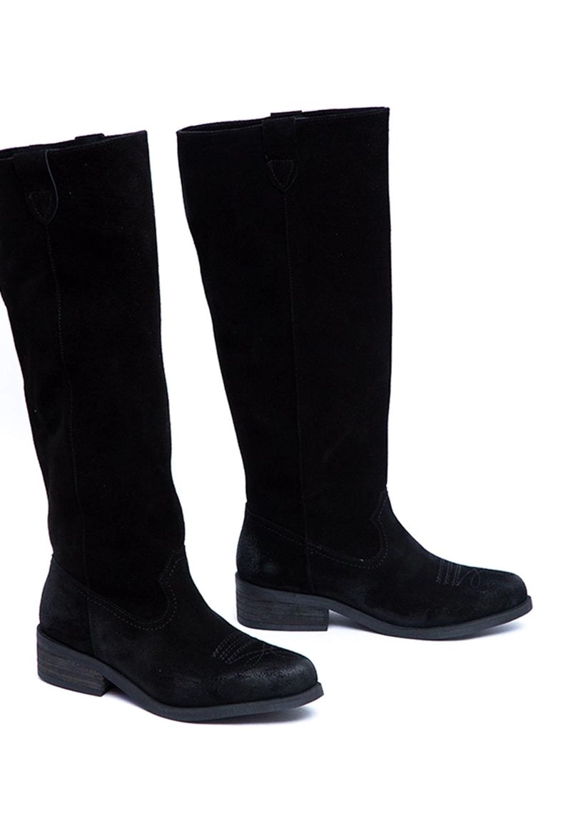 BOTA CUERO MUJER  PUDU NEGRO - 2