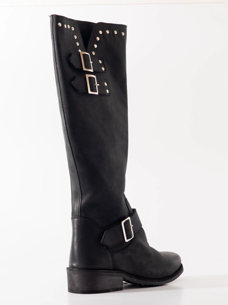 BOTA CUERO MUJER  CARPINTERO NEGRO - 2