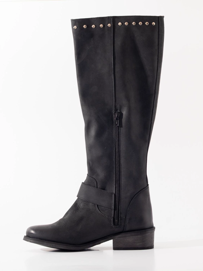 BOTA CUERO MUJER  CARPINTERO NEGRO - 3