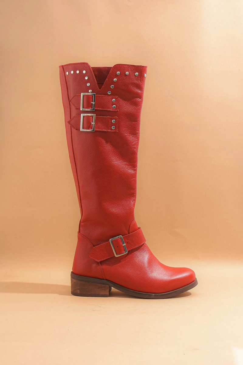 BOTA CUERO MUJER  CARPINTERO ROJO - 1