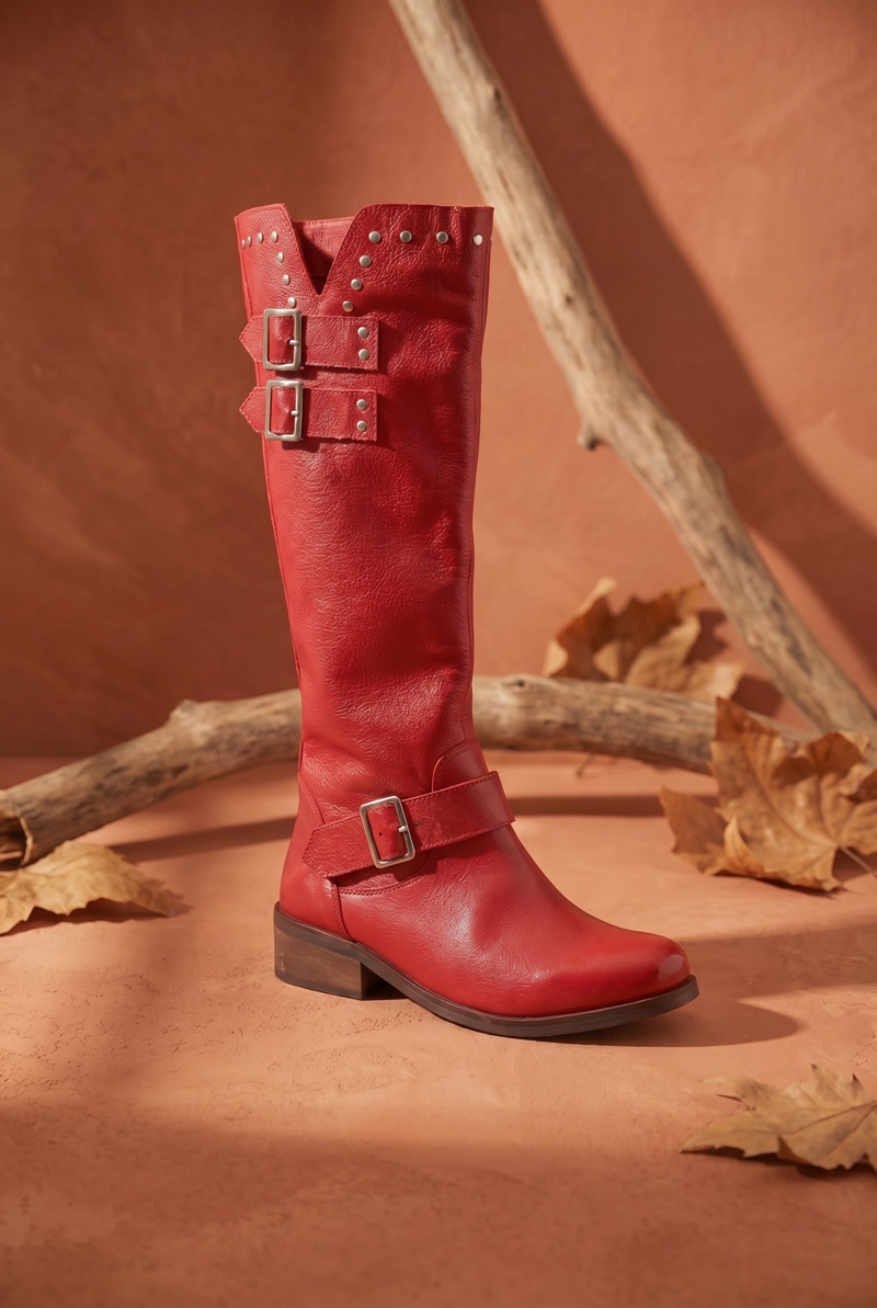 BOTA CUERO MUJER  CARPINTERO ROJO - 2