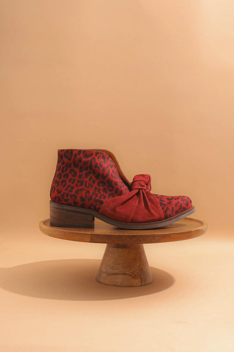 BOTIN CUERO MUJER  FLORENCE ROJO - 2