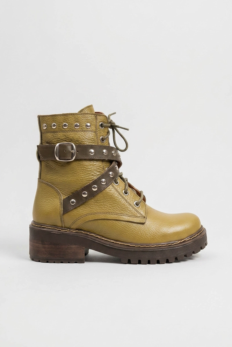 BOTIN CUERO MUJER  SERIN VERDE - 1
