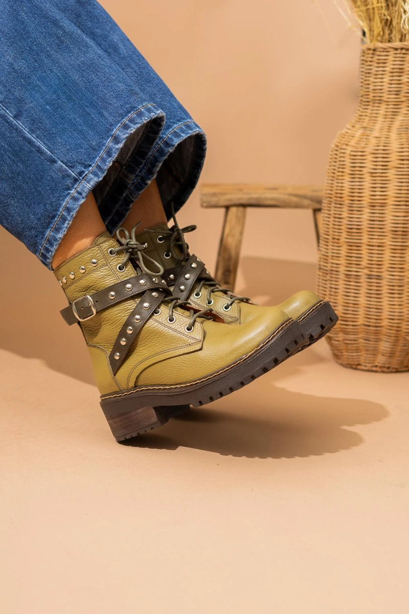 BOTIN CUERO MUJER  SERIN VERDE - 2