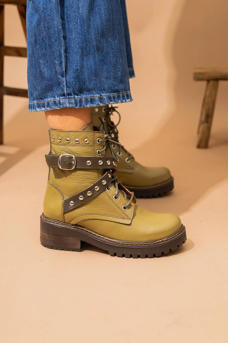 BOTIN CUERO MUJER  SERIN VERDE - 3