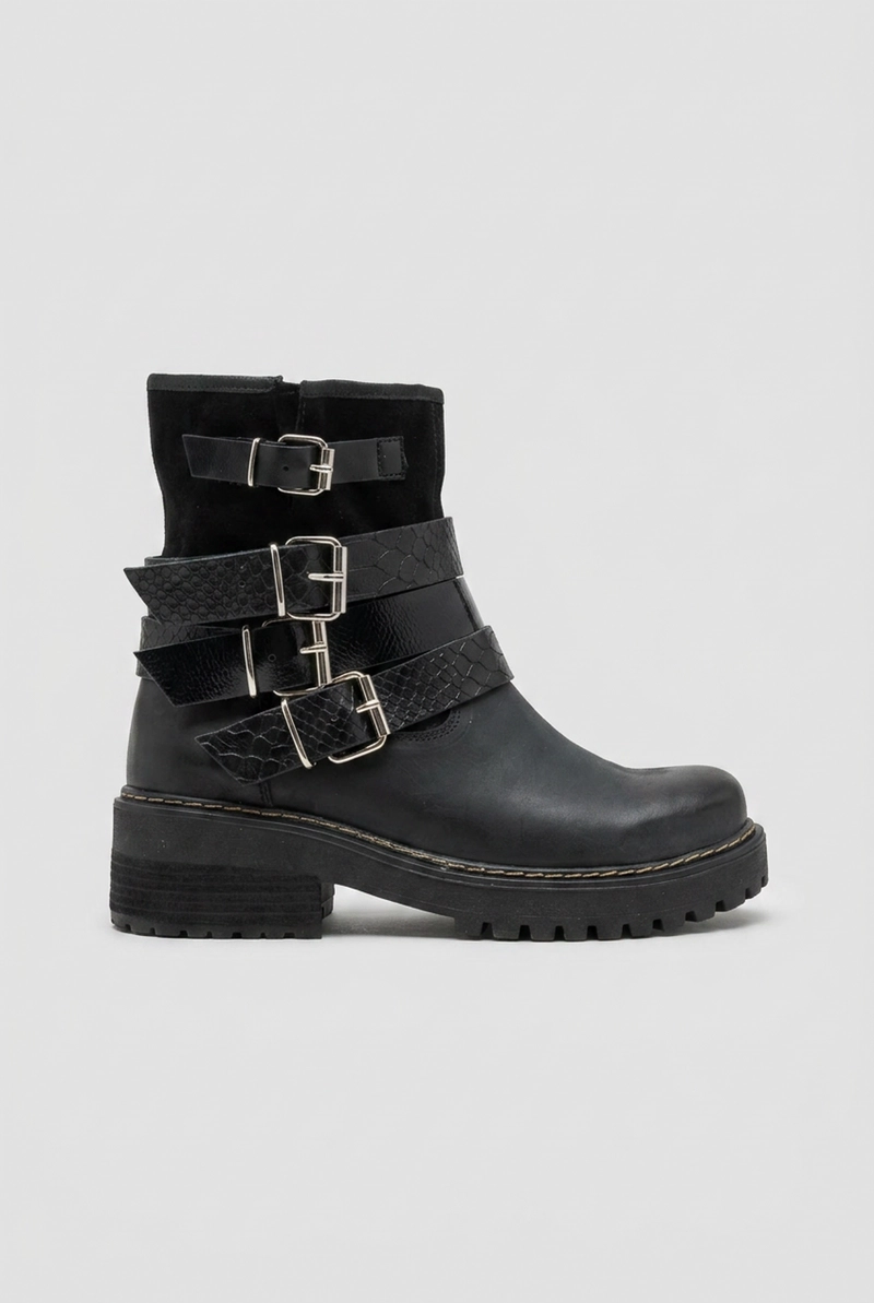 BOTA CUERO MUJER  HURCO NEGRO - 1