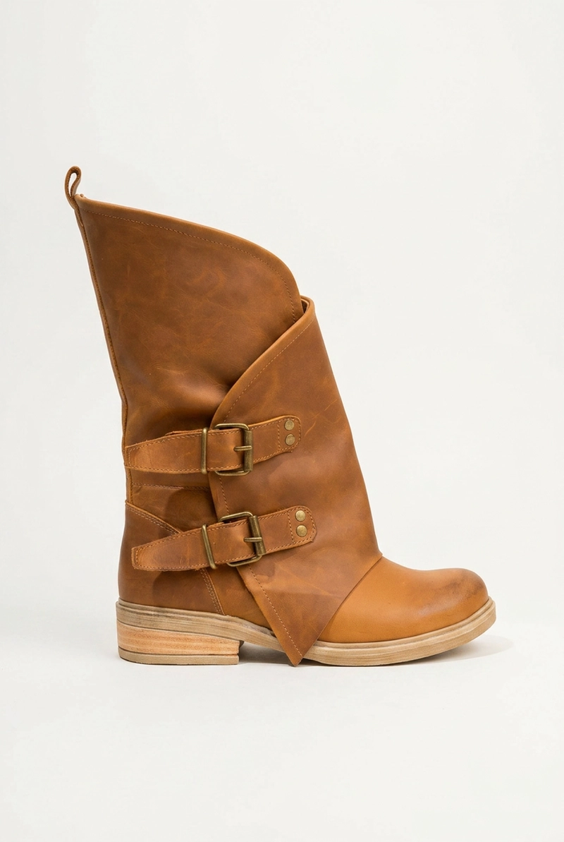BOTA CUERO MUJER  BATITU CAMEL - 1
