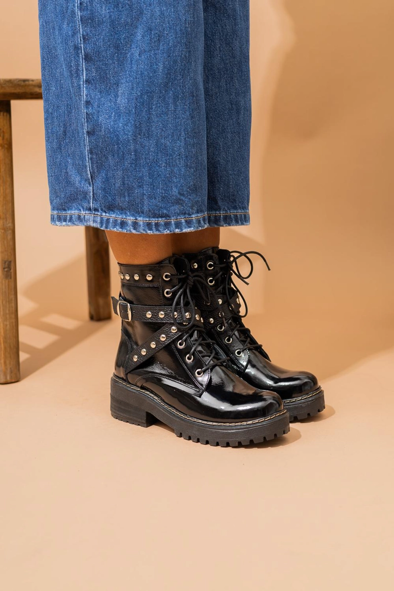 BOTIN CUERO MUJER  SERIN NEGRO - 2