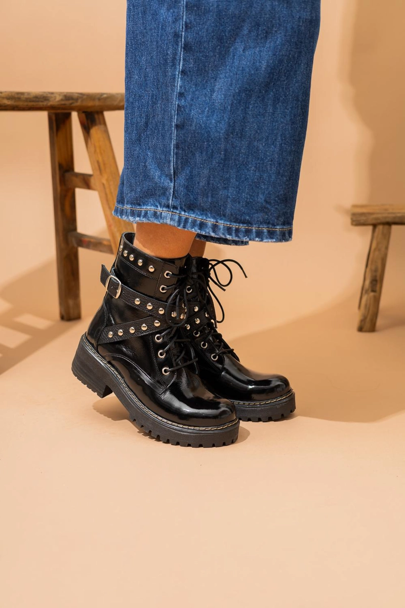 BOTIN CUERO MUJER  SERIN NEGRO - 3