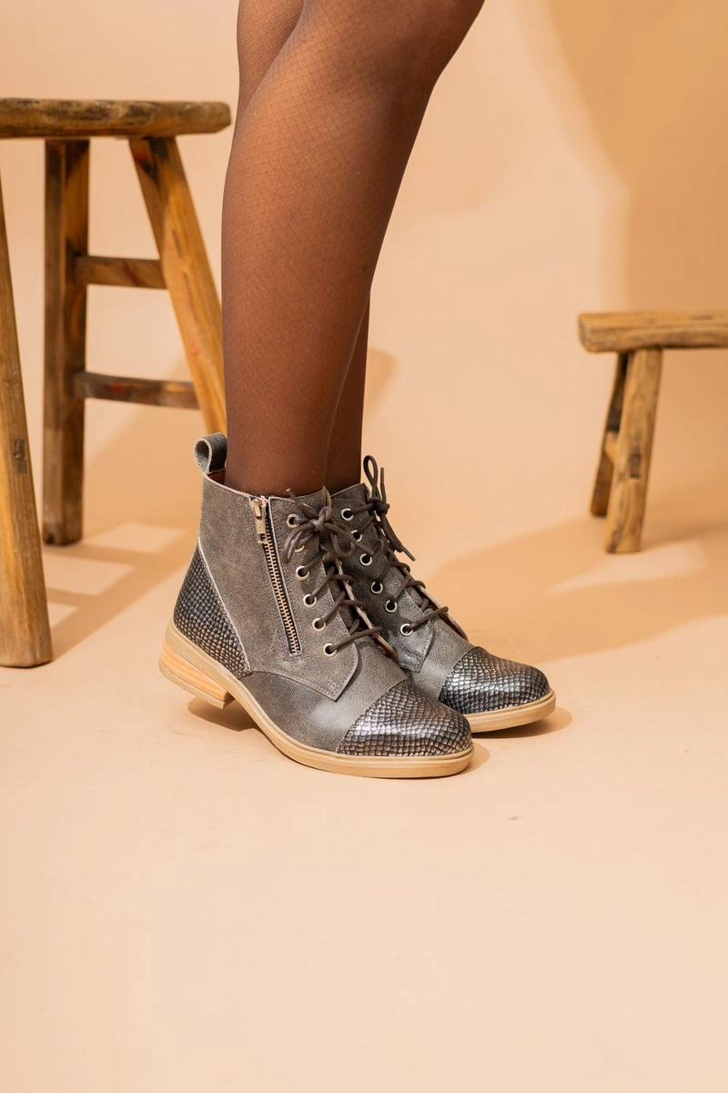 BOTIN CUERO MUJER  SOTAQUI GRIS - 3