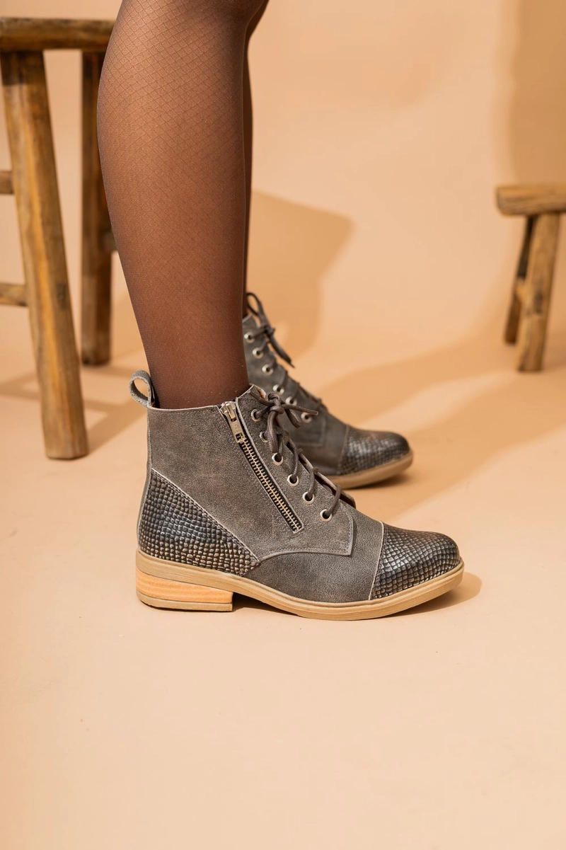 BOTIN CUERO MUJER  SOTAQUI GRIS - 4