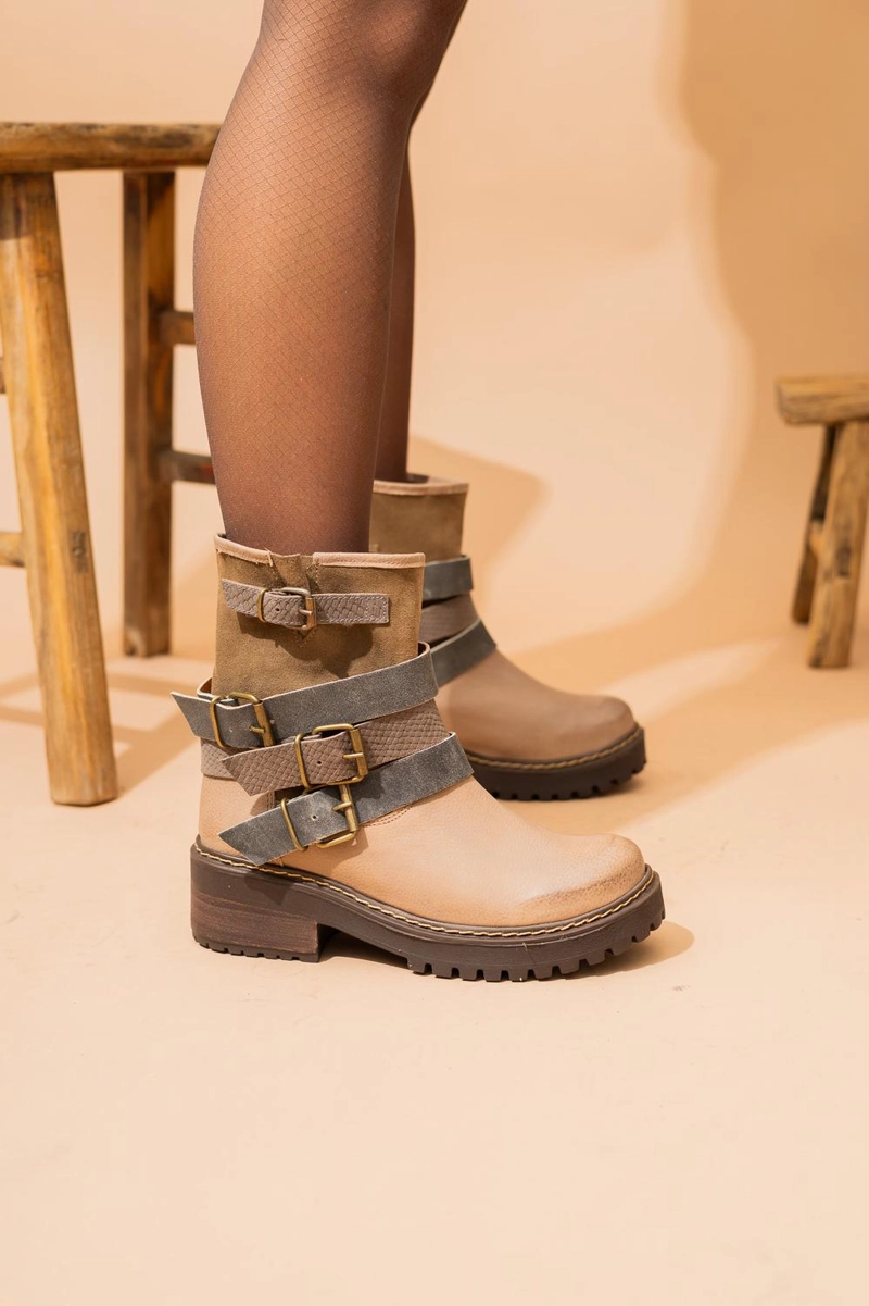 BOTA CUERO MUJER  HURCO TAUPE - 2