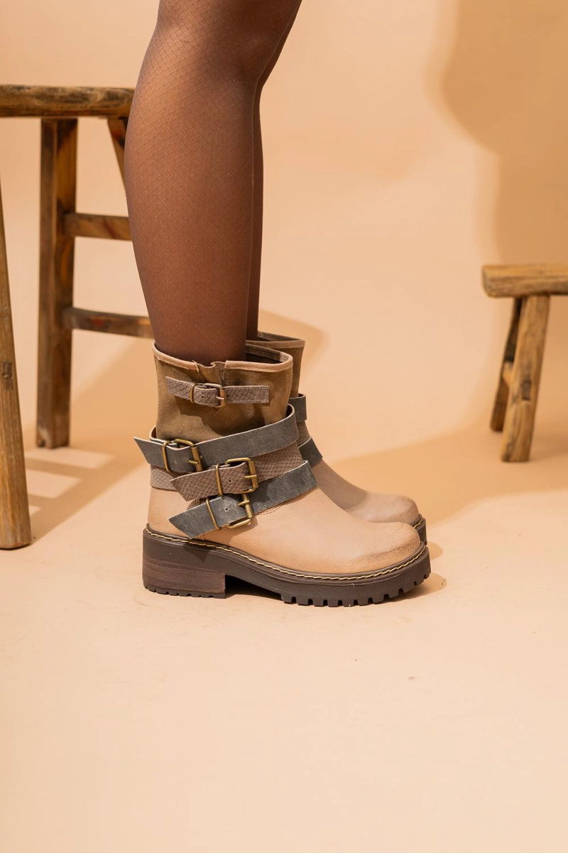 BOTA CUERO MUJER  HURCO TAUPE - 4