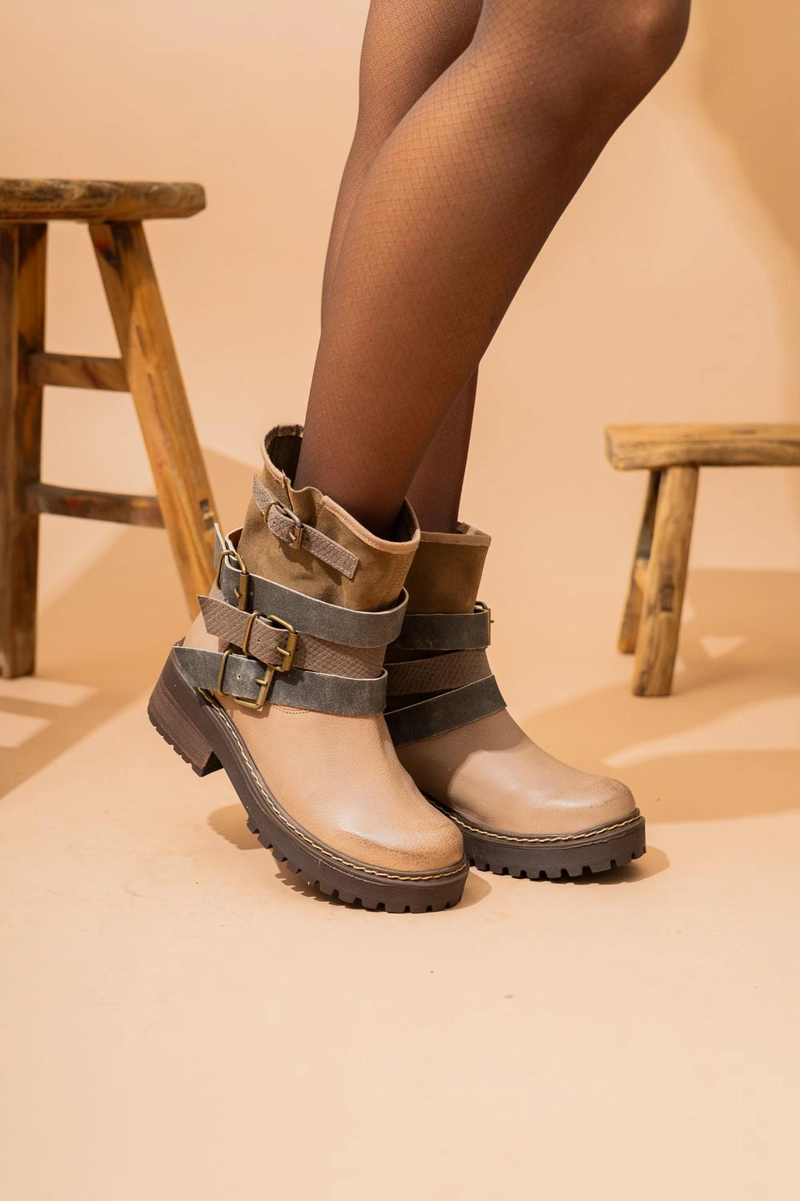 BOTA CUERO MUJER  HURCO TAUPE - 5