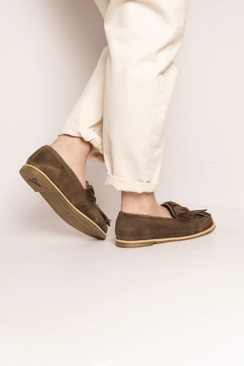 MOCASIN CUERO MUJER  FLORA TAUPE - 6