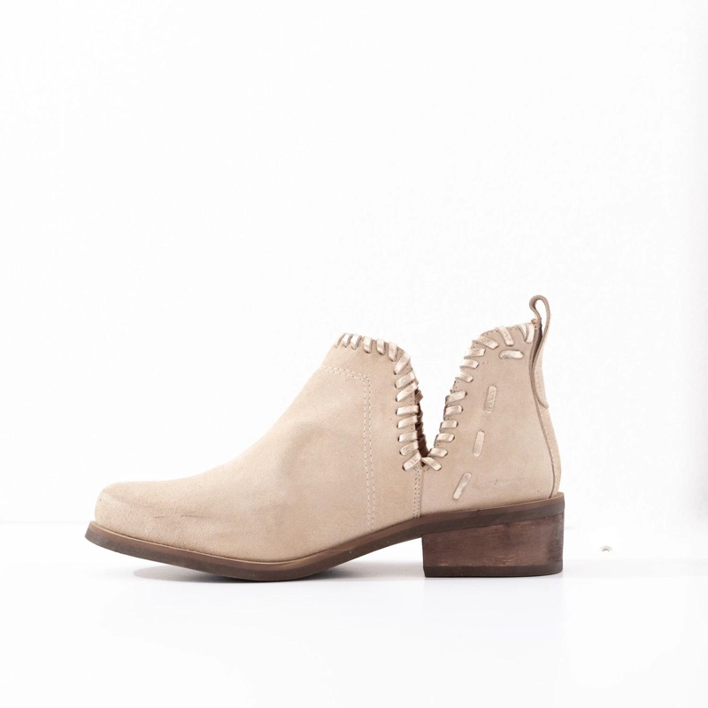 BOTIN CUERO MUJER LUMBRE BEIGE NIQUEL - 2