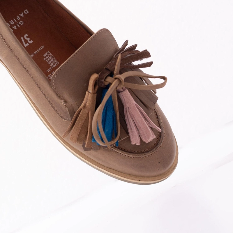 MOCASIN CUERO MUJER  CUMBRES TAUPE - 4