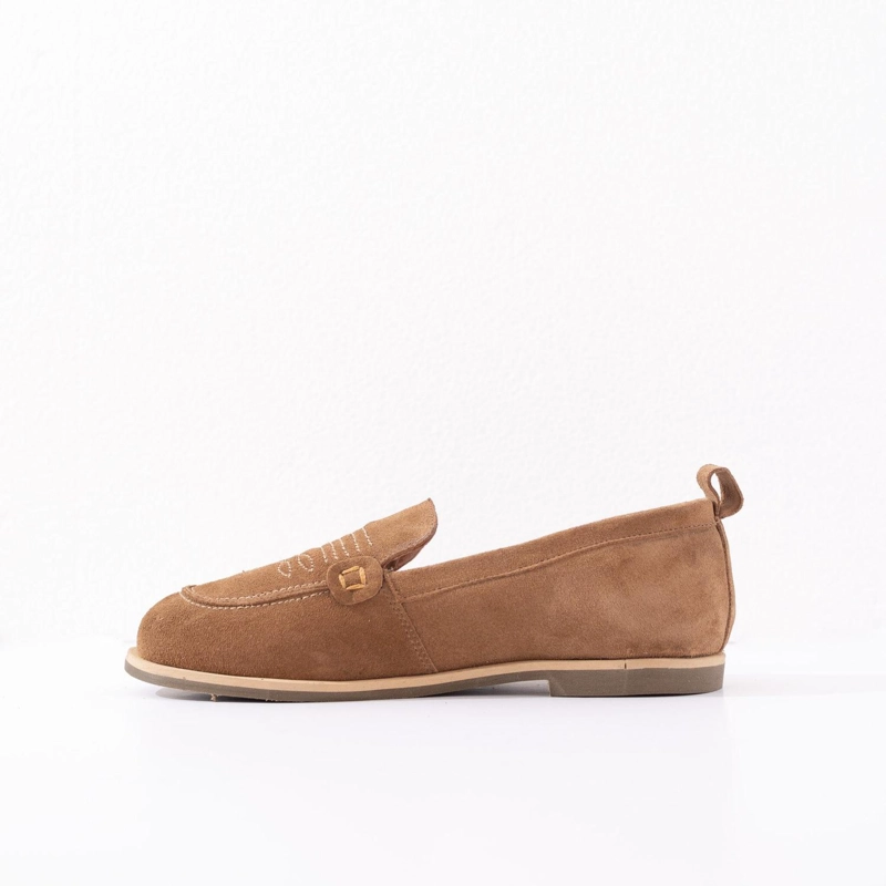 MOCASIN CUERO MUJER  JUNCO TAUPE - 3